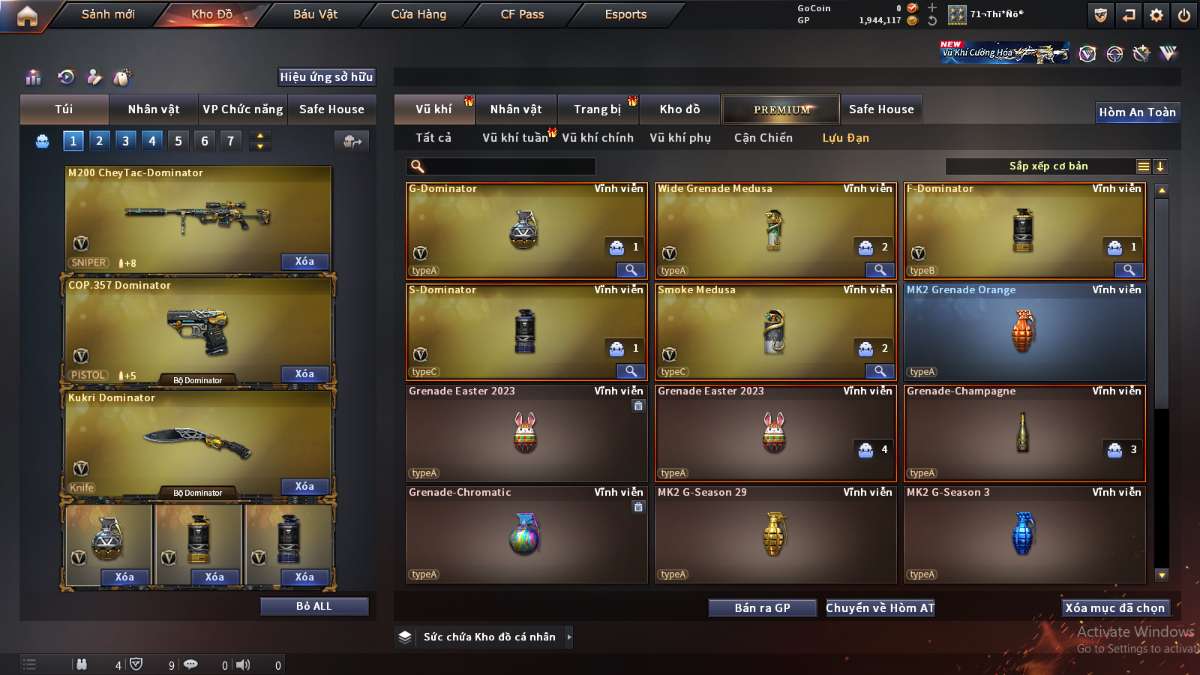 shop acc cf uy tin gia re